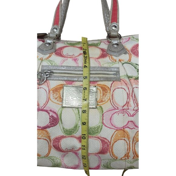 COACH Scribbles Poppy Collection Large Tote Purse - Picture 14 of 16